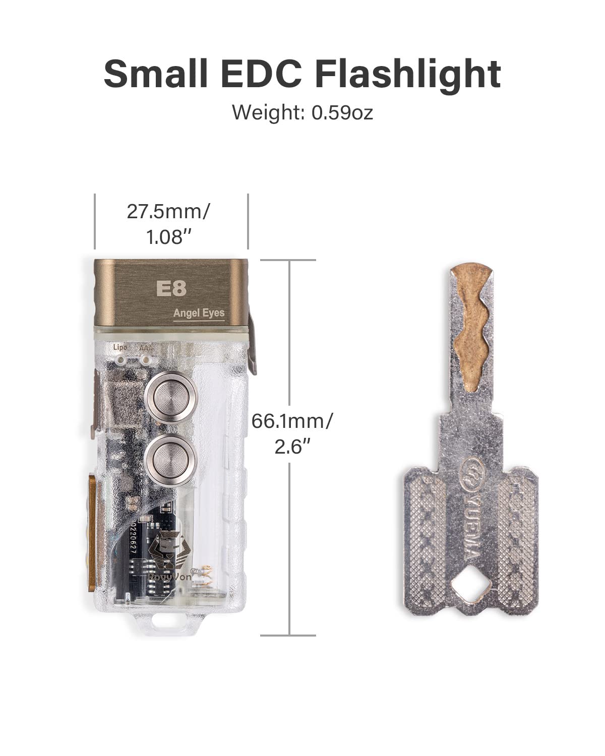 RovyVon E8 EDC 懐中電灯USB C充電式、500ルーメンデュアル電源小型トーチ互換性の AAA バッテリー キャンプと毎日のため、4000K 95+高演 Amazon.co.jp: RovyVon E8 EDC 懐中電灯USB C充電式、500ルーメン